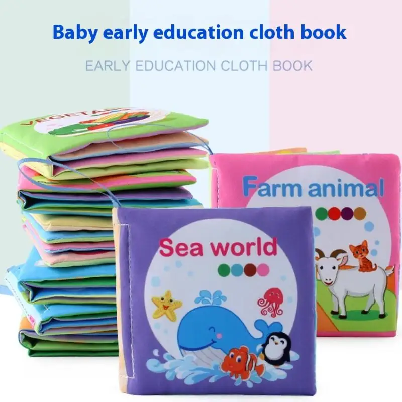 1 個モンテッソーリ 3D タッチフィールハイコントラスト布ブックソフトベビーブックおもちゃ感覚早期学習ゲーム子供の教育玩具