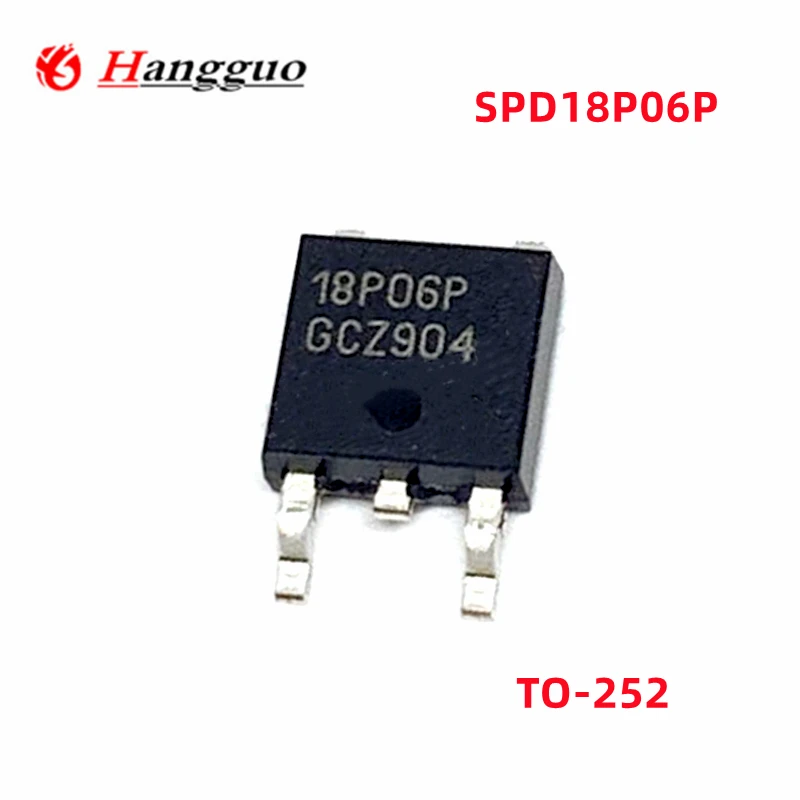 

10PCS SPD18P06P 18P06P TO-252 Field Effect MOS Tube 18A 60V SMD Transistor