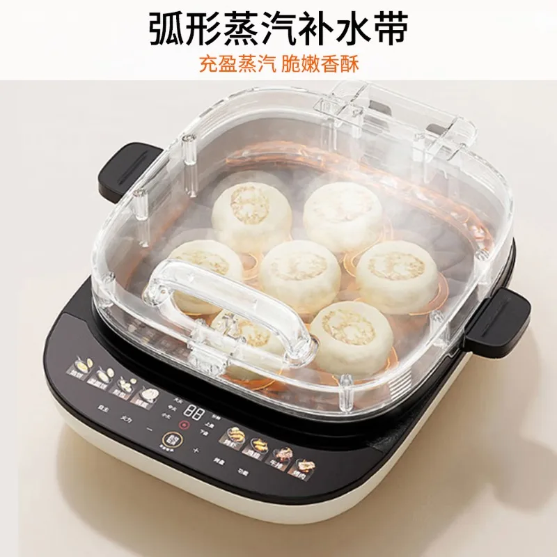 Joyoung0 Fluoro-Titanium Porcelain Petal Heating Electric Griddle, Far Infrared 3D Grilling Pancake Machine, Breakfast Machine