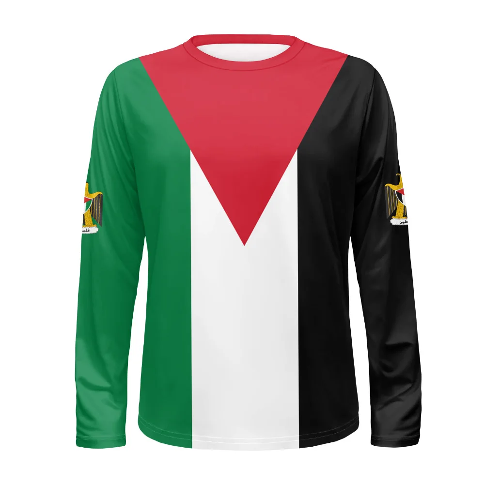 Palestine Youth Custom Name Number Team Logo Palaestina Long Sleeved T-shirt Ple Country Tate Palestina Nation Flag Clothes