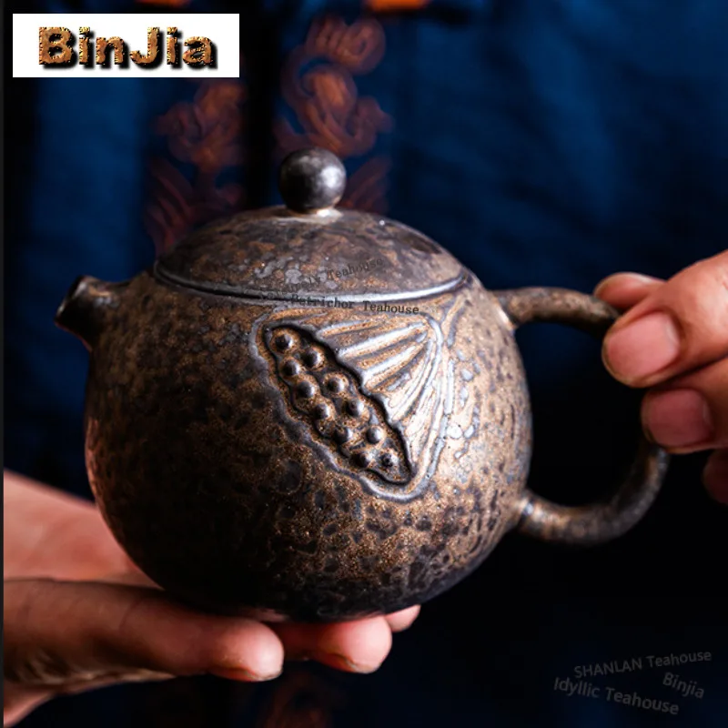 

200 мл позолоченная железная глазурь чайник Xishi элегантный чайник для заварки чая бытовой чайник с фильтром китайский чай для чайных украшений