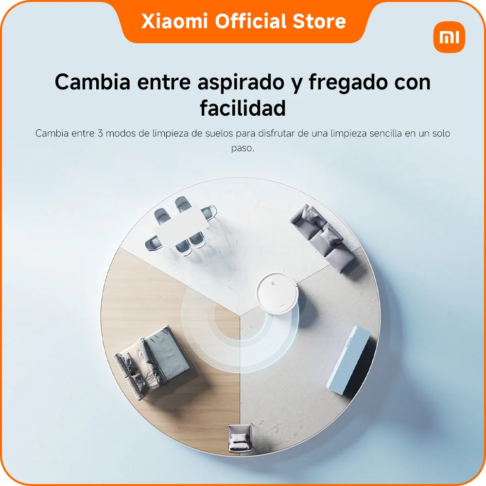 Oficial | Aspiradora Robot Xiaomi E12, Potente Ventilador de Succión de 4000 Pa, Limpieza Eficaz en una Sola Pasada 5