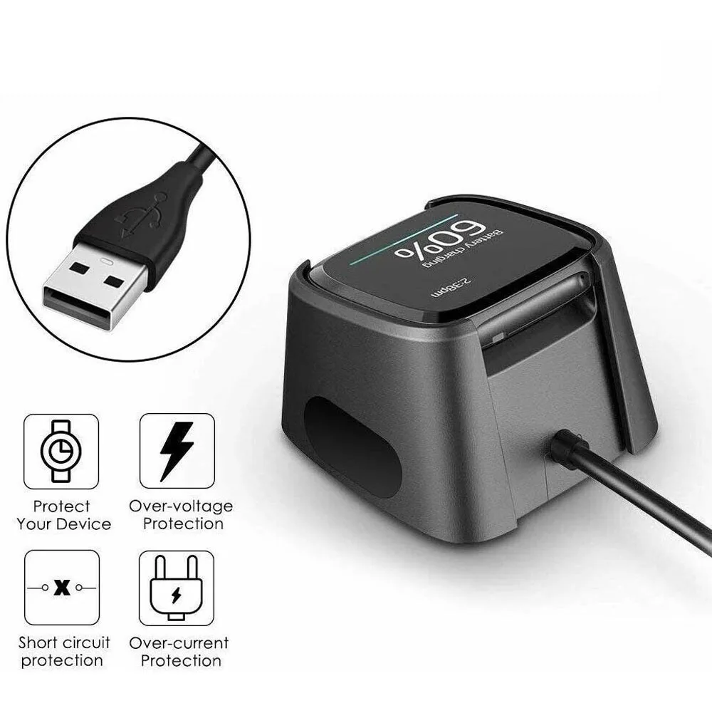 Charging Cable For Fitbit Versa / Versa Lite / Versa 2 Power Charger Charger Dock Cradle Watch Charger Chargers Charging Dock
