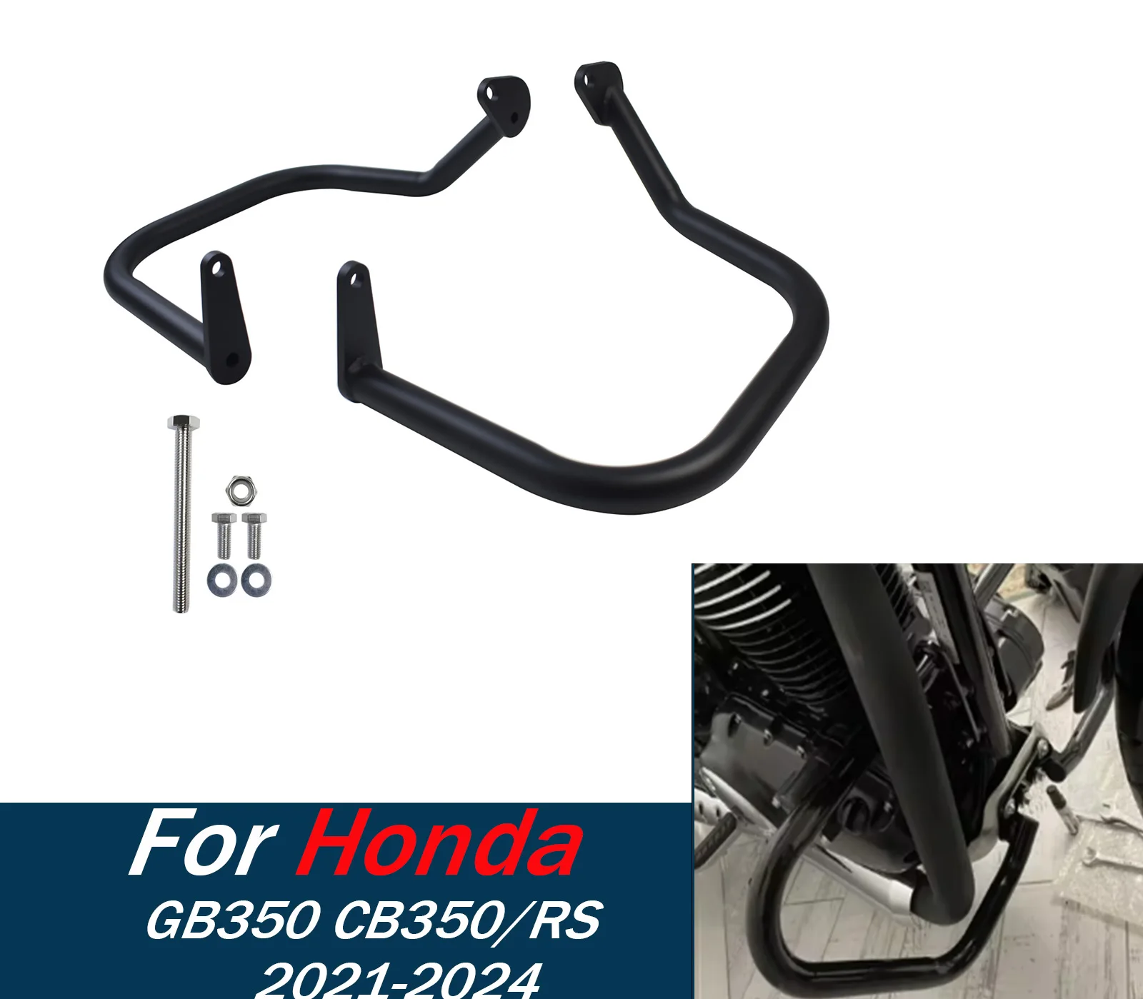 

For CB350 GB350 Engine Guard Bumper For Honda GB CB 350 RS 2021-2024 Crash Bars Motorcycle Body Frame Protector Accessories