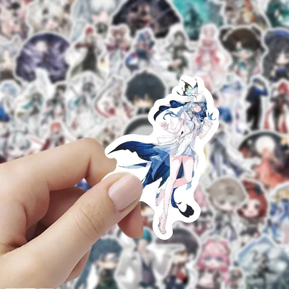 2D 휴대폰, 일기장, 여행 가방, 노트북 및 냉장고의 DIY 장식을 위한 새로운 "Mingchao" 스티커 120개