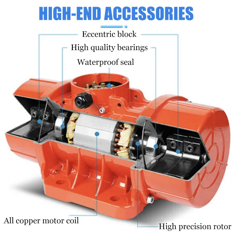 Hot Sale 1Kw~10Kw Motor for Concrete Screed Industrial Vibrating Electric Motor for Vibration Machine Copper Wire Vibrator Motor