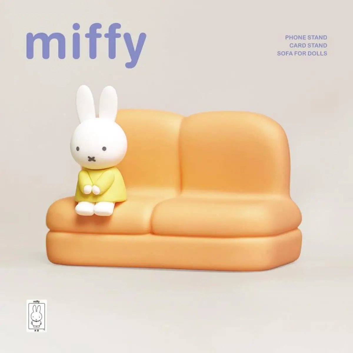 Miffy Rabbit Kawaii Cartoon Figurine Desktop Ornament Cute Anime Sofa Model Mobile Phone Stand Gift for Friends