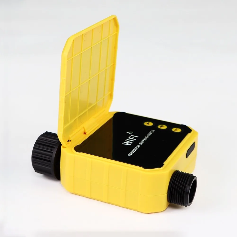 Smart Irrigation Timer for Garden Use Solar Powered with Mobile App Scheduling and Low Light Charging Capability
