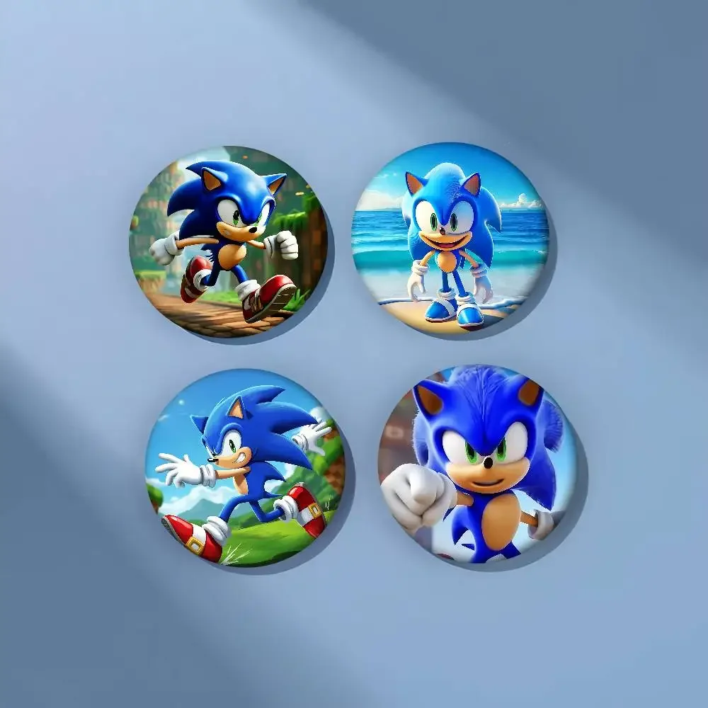 Game S-Sonic The HedgehogS 32/44/58MM Customizable Button Pins Cute Funny Creative Badge Jewelry Decor Gifts For Friends