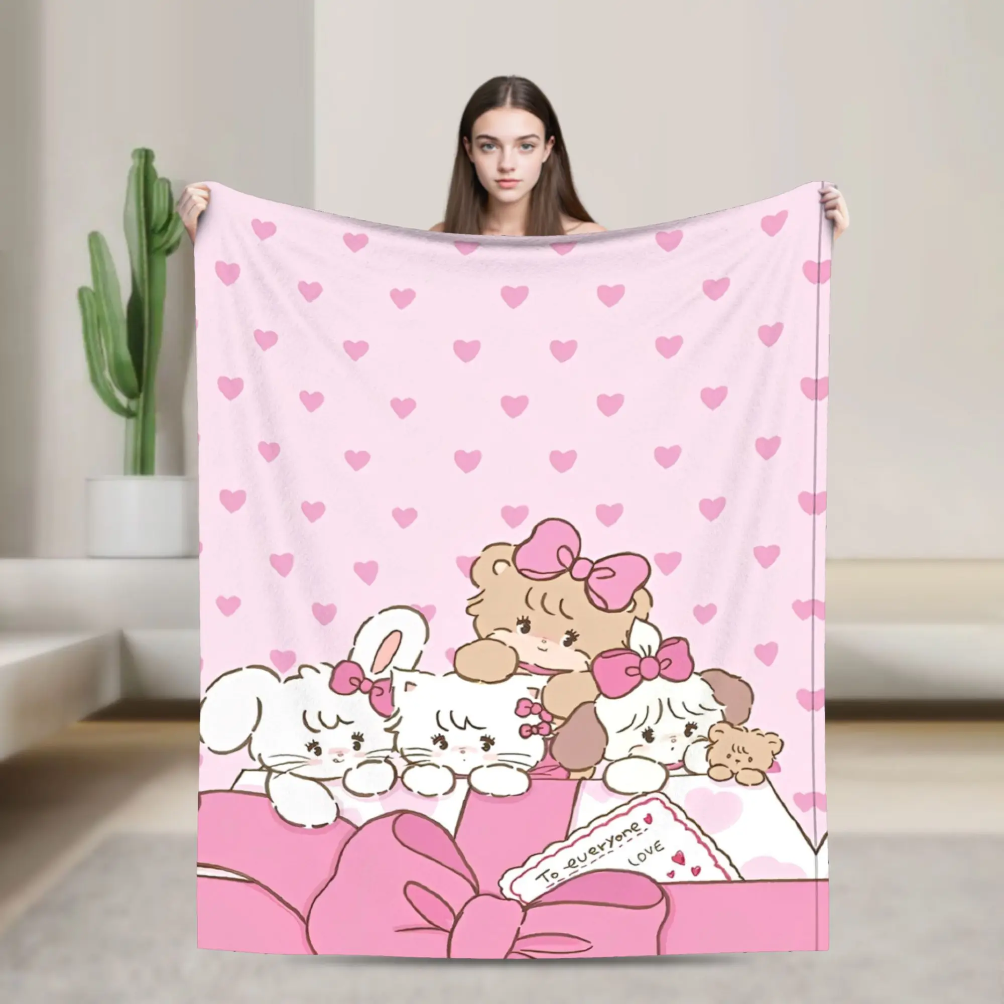 Mikkos Blankets Velvet All Season Breathable Warm Throw Blanket for Home Travel Plush Thin Quilt