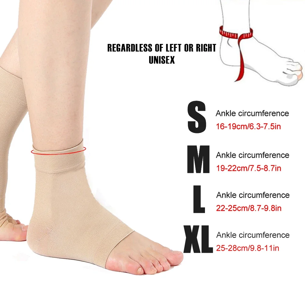 Calcetines tobilleros de compresión para hombre y mujer, calcetín de 30 a 40 mmHg con soporte para tobillo, con punta abierta para masaje y alivio,