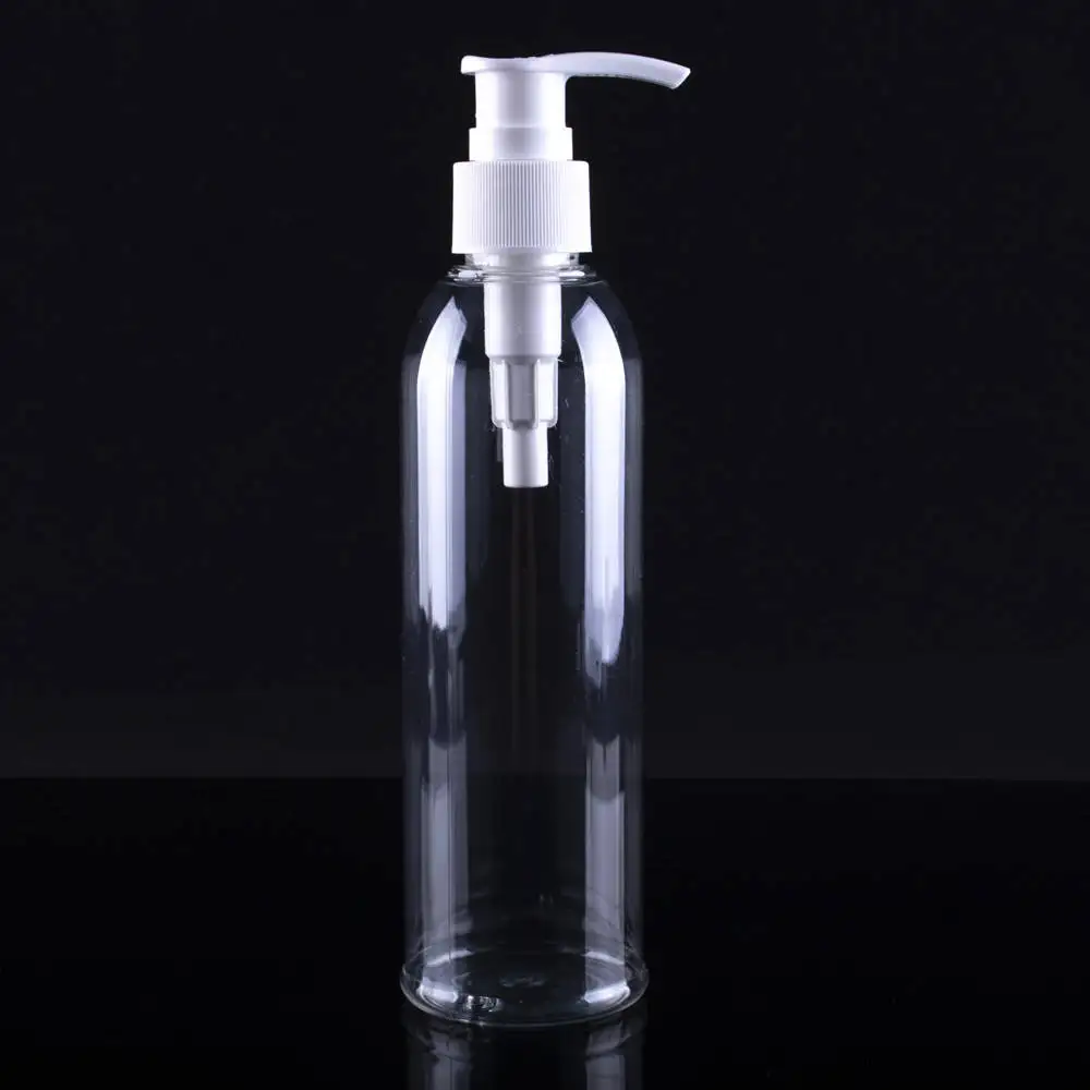 

Clear PET Plastic Shampoo Containers Packaging Clear Shampoo Bottles with White Pump Dispenser for Lotion Cosmetic Packaging