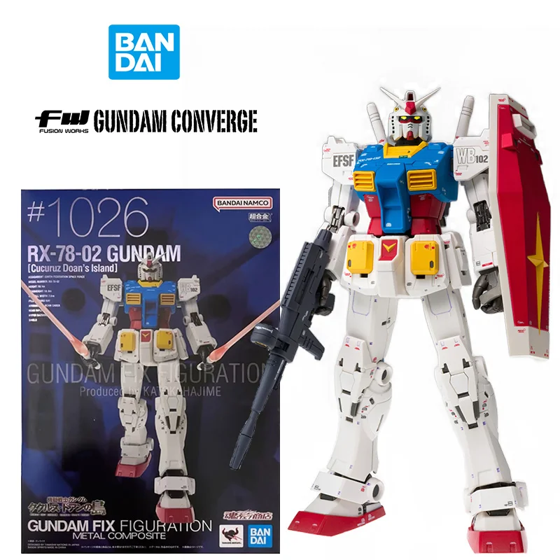 Bandai Gundam Fix Figuration Metal Composite Rx-78-02 Gundam Cucuruz Doan's Island 18Cm Original Action Figure Model Toy Gift