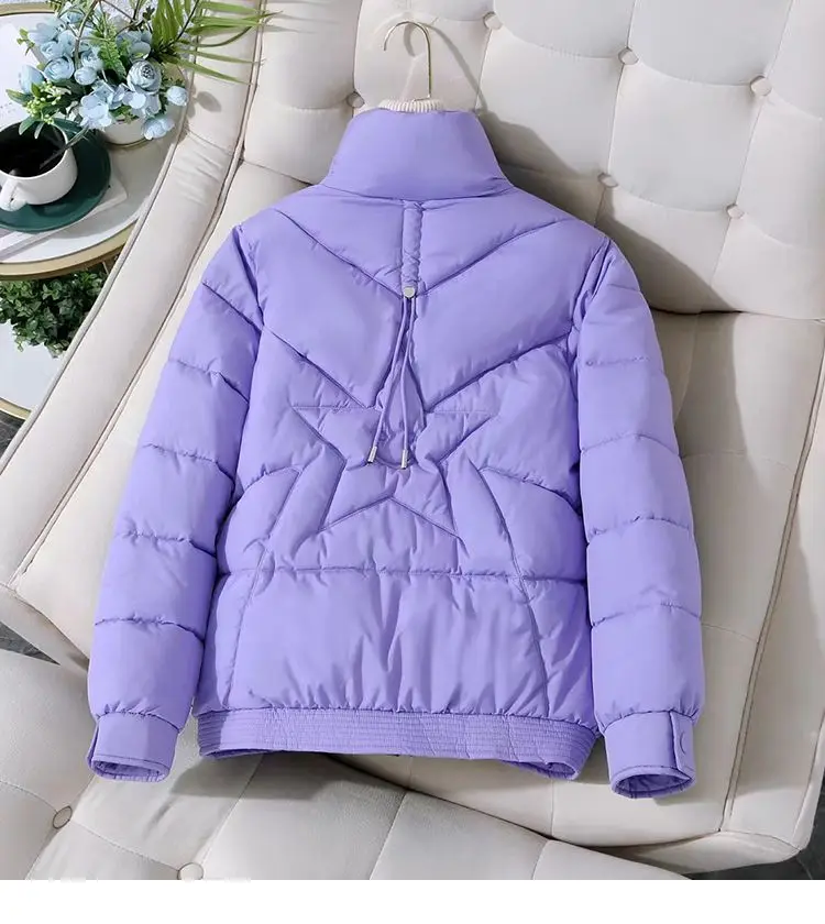 Winter Jacket Women's Stand collar Cotton Warm Coat Korean Loose Ladies Thicken Short Coat Solid Casual Student Jackets Female