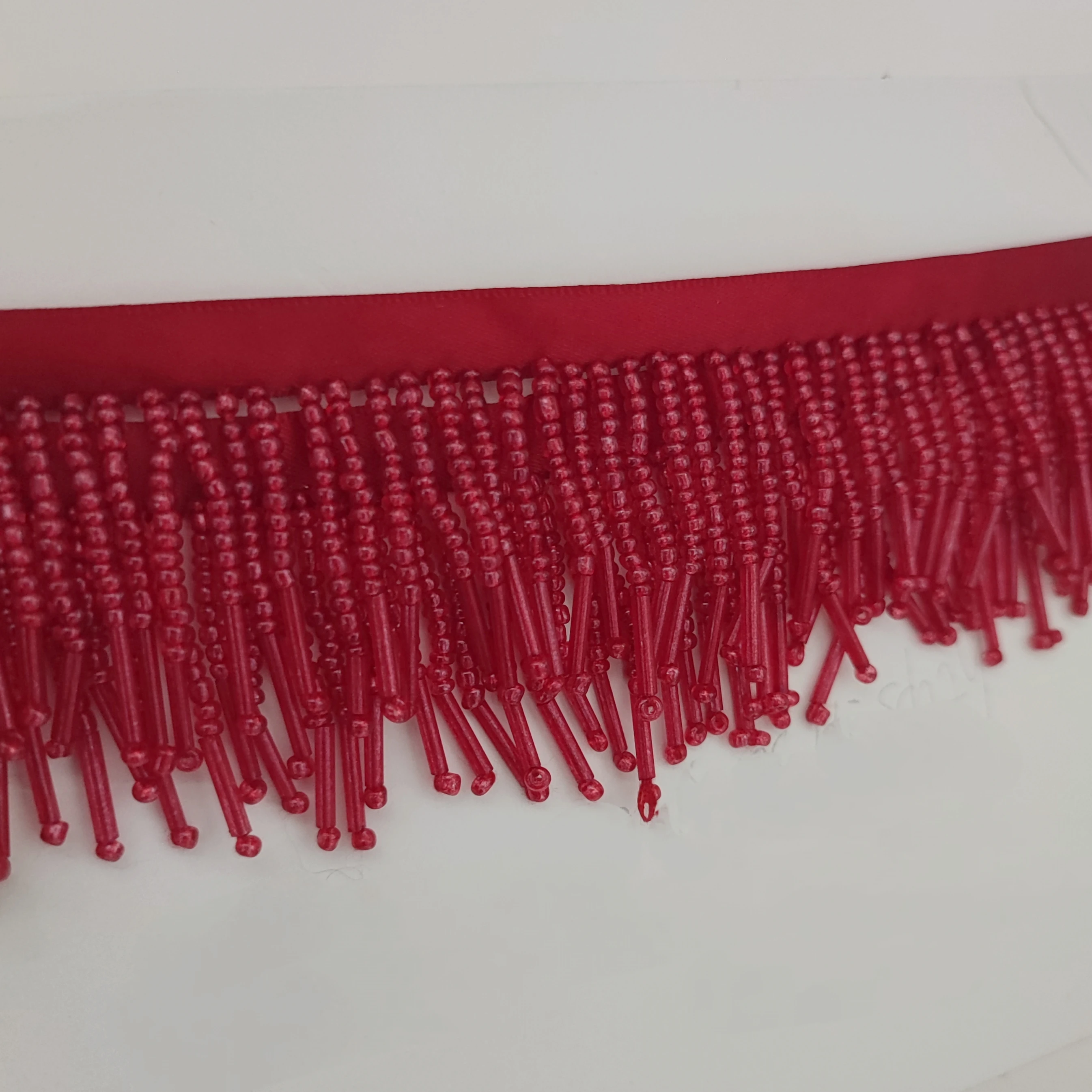 3.5-4cm Wide Dress Lampshade Costume Couture Bead Fringe, ruby,red,silver,black,pink,gunmetal,gray,blue,white, gold,green fringe