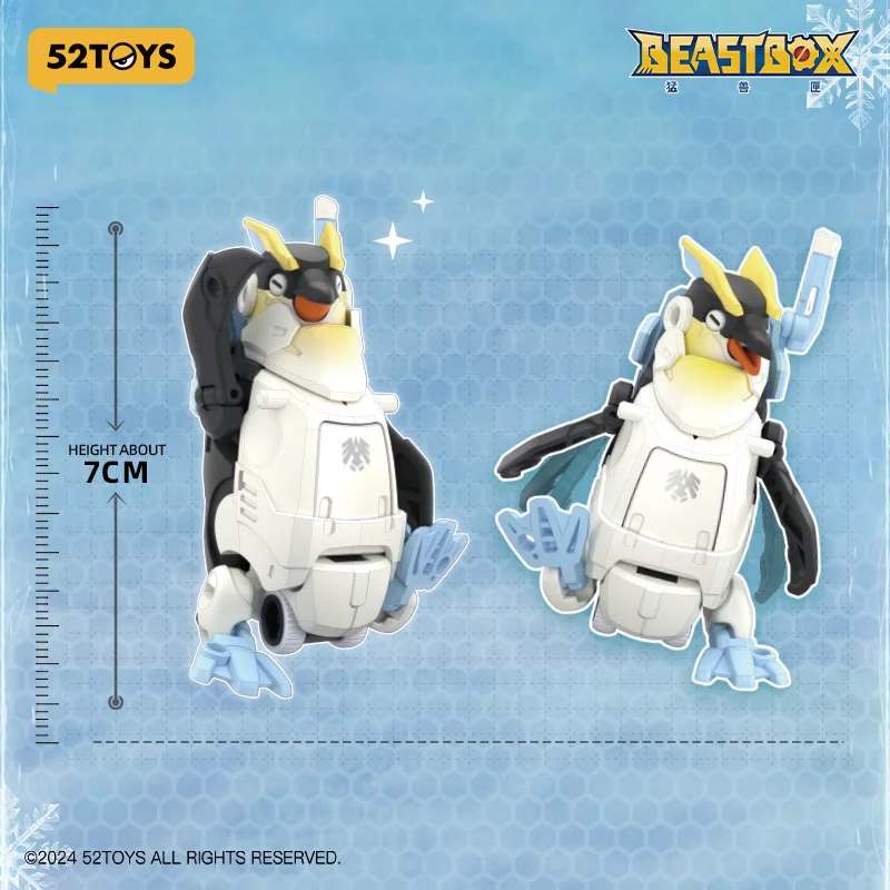52 brinquedos bestabox BB-68 jetstream pinguim deformação brinquedos figura de ação, brinquedos de conversão colecionáveis, com caixa de armazenamento de 4cm