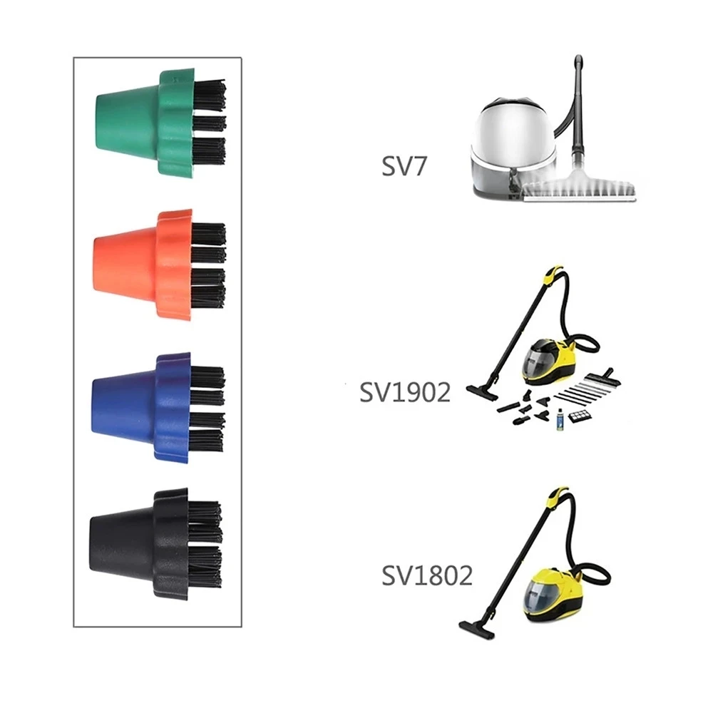 スチームクリーナー用スペアパーツ,小さな丸いブラシアクセサリー,karcher sv7,sv1802,sv1902,sv1902,2.860, 231.0, 4個/セット