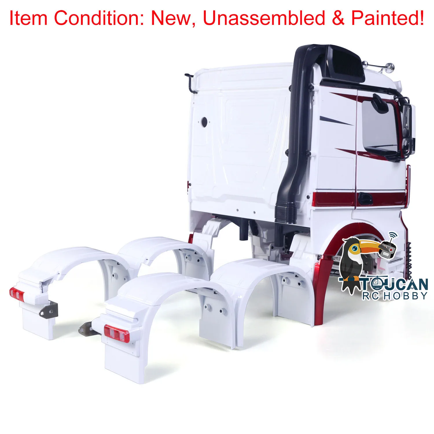 

Spare Parts Plastic Cabin Body Shell Set Painted for Toys 1/14 Accessories 6x6 RC Tractor Truck 6X4 Car Model THZH1643