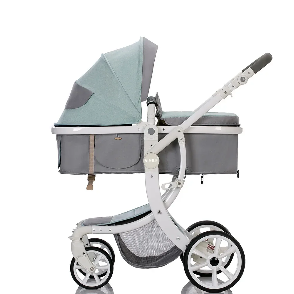 Berço-reversível All Terrain Carrinho De Bebê, Infantil Criança Pram, Pushchair