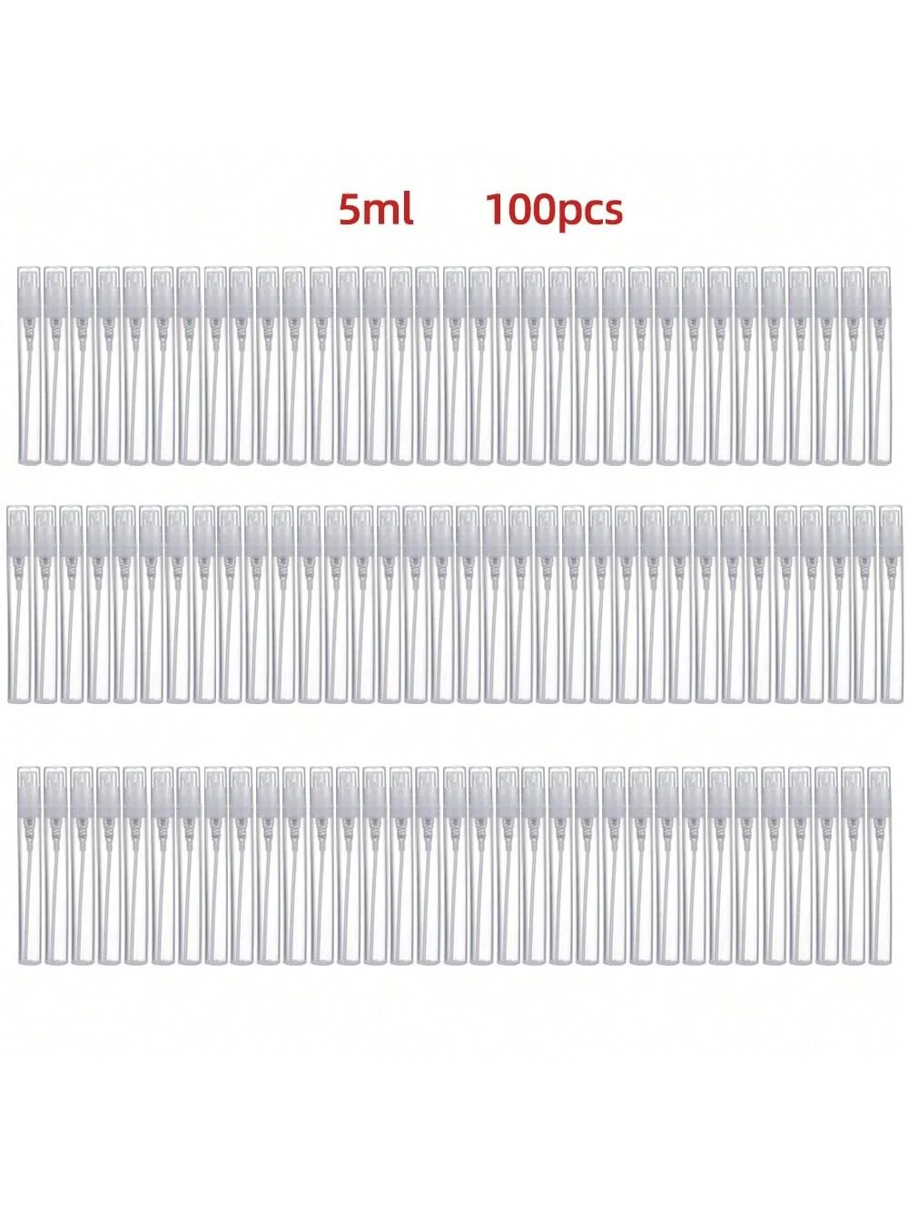 50/100 Stück 2ml 3ml 5ml Plastik-Schnappverschlussflasche Auslaufsichere Mini-Parfümflasche Leichte Tragbare Feuchtigkeitsspendende Sprühflasche – Detail 6