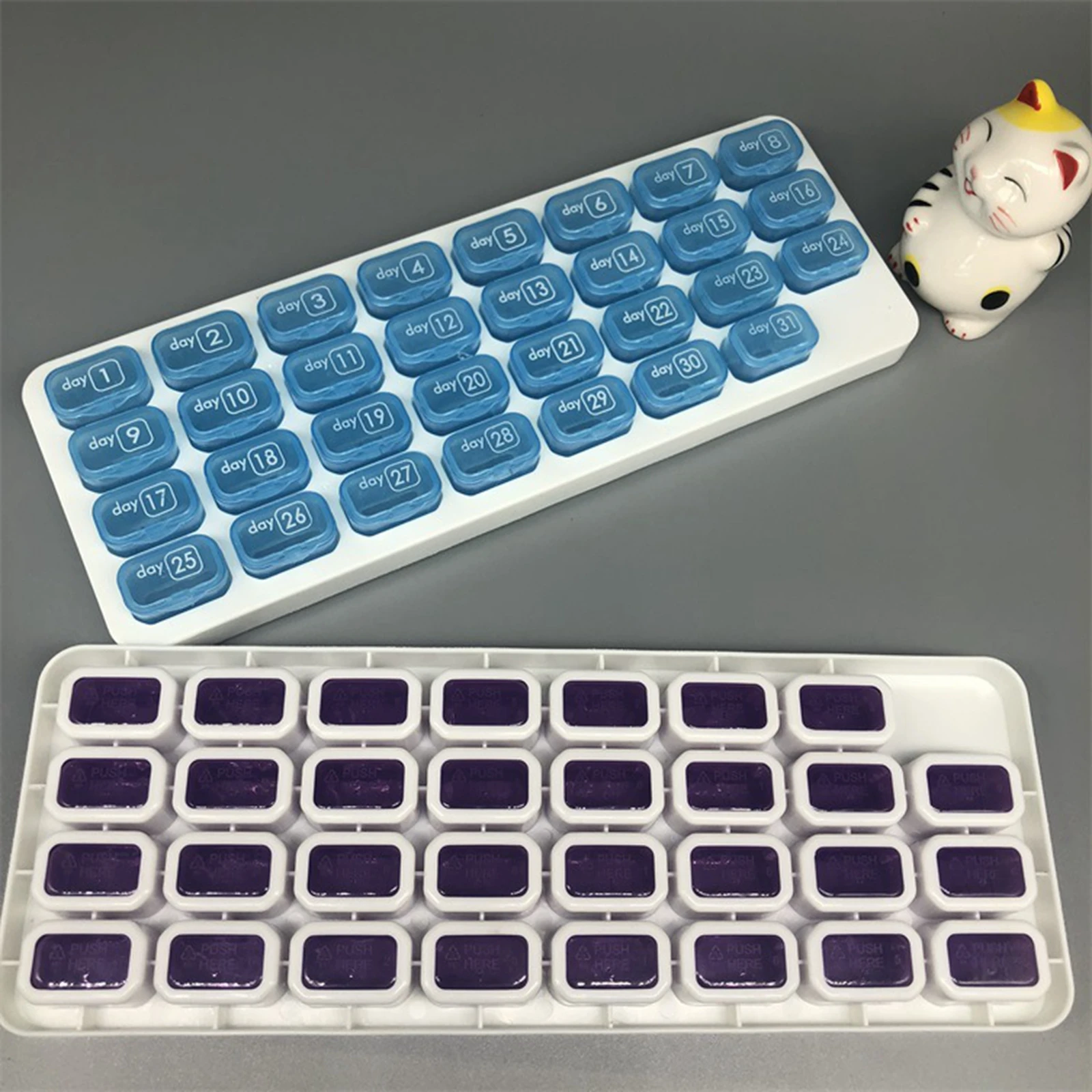 31 Grids Pill Box Case Container Organizer Travel Pill Case Storage Box One Month Pill Medicine Dispenser Tablet Monthly