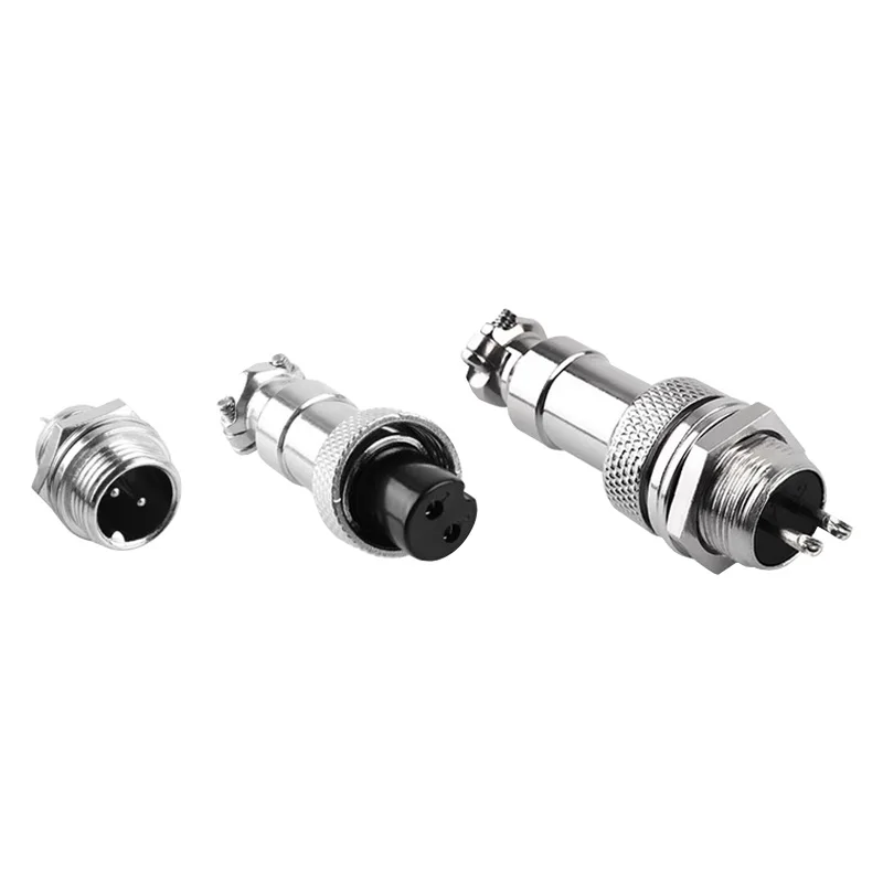 5 piezas conector GX12 tipo tuerca 2/3/4/5/6/7 pines macho y hembra 12mm conector circular de aviación, enchufe de montaje en panel 6