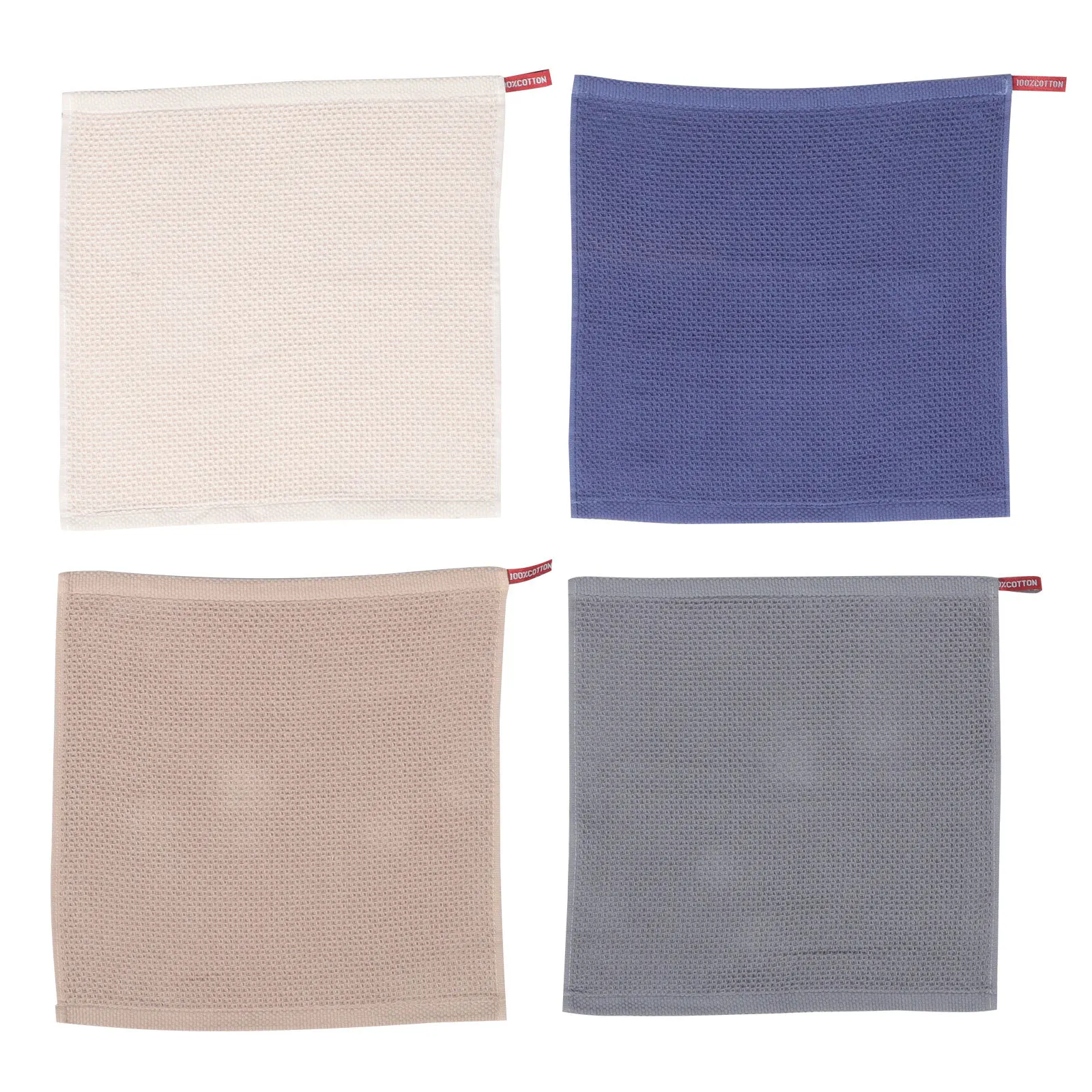 

4pcs Honeycomb Cleaning Face Towels Kitchen Bathroom Wash Cloth Multi-Use Duster Wipe For Hands Dish Bowl Table Cotton Yarn