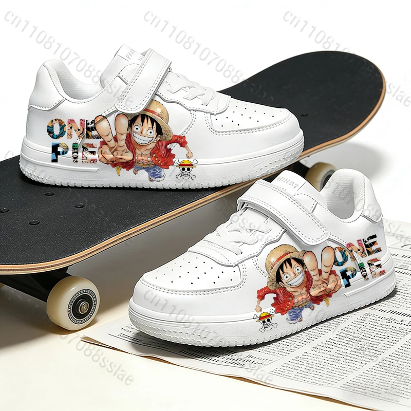 

Кроссовки ONE PIECE Luffy с крутым принтом для подростков, студентов, мальчиков, легкие дышащие повседневные спортивные туфли на шнуровке, подарок для родителей и детей