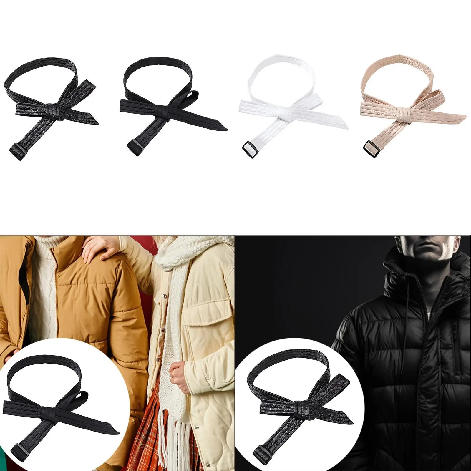 حزام سترة سفلي، حزام سترة منتفخ، مبطن بالقطن، حزام ربط خفيف الوزن للنساء #1