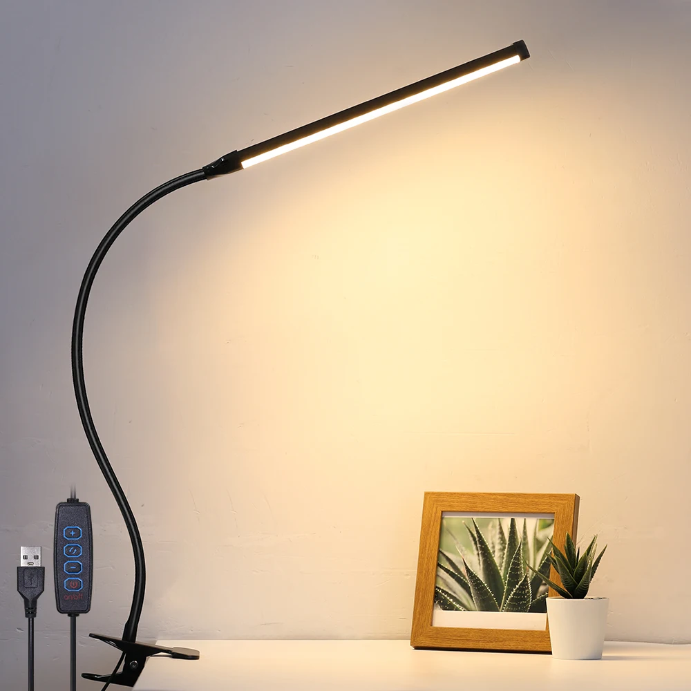Led Table Light USB Desk Lamp Night Light With Folding Clamp Eye Protection Room Bedroom Bedside Student USB Reading Lamp