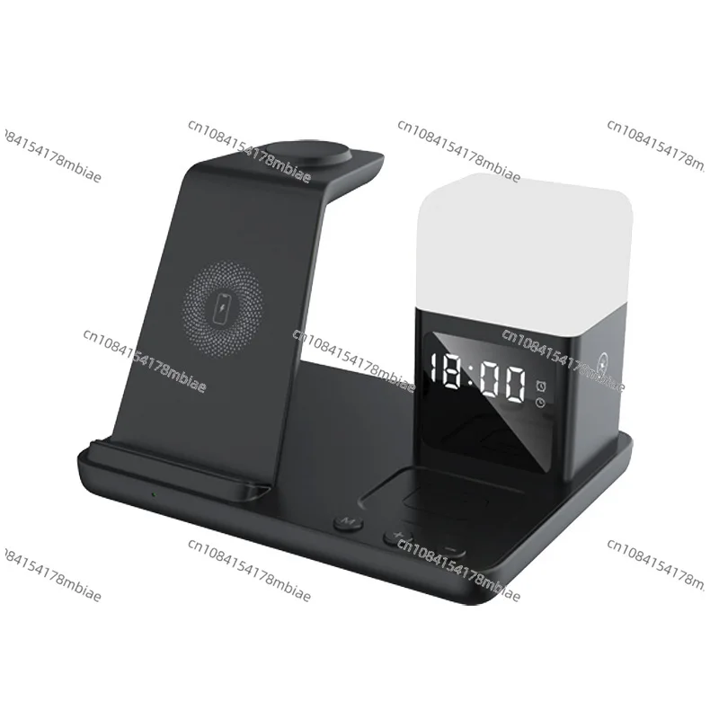 One-night-light Wireless Charging 15W Desktop Alarm Clock Stand for Mobile Phone Wireless Charging