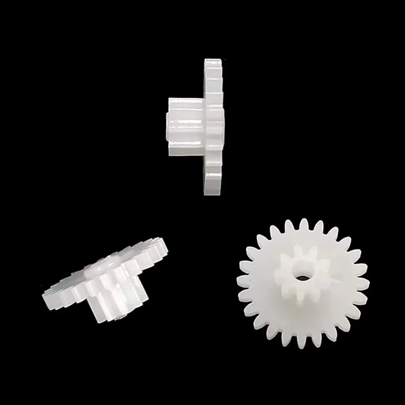 50pcs 24092B 0.5M Duplicate Gear 24 Teeth OD=13mm 9 Tooth Od=5.5mm 24T + 9T Dual Pinion DIY Toy Model Accessories