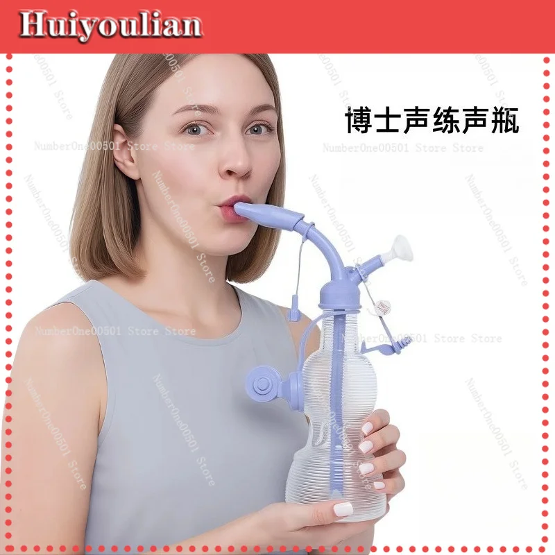 Vocal Training Bottle Intermediate Set with T Valve Middle Mouthpiece SOVT Portable Voice Therapy for Singers Warm Up Protection