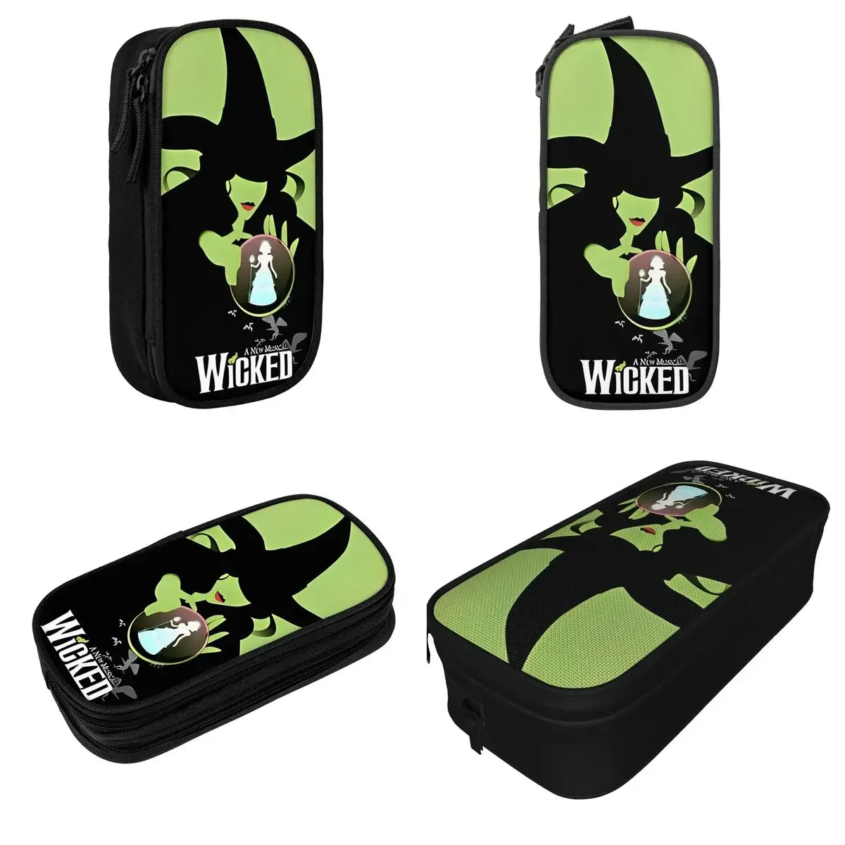 Fashion Epic Musical Fantasy Film Pencil Cases Wicked Pencil Pouch Pen Holder for Student Big Capacity Bags Gifts Stationery