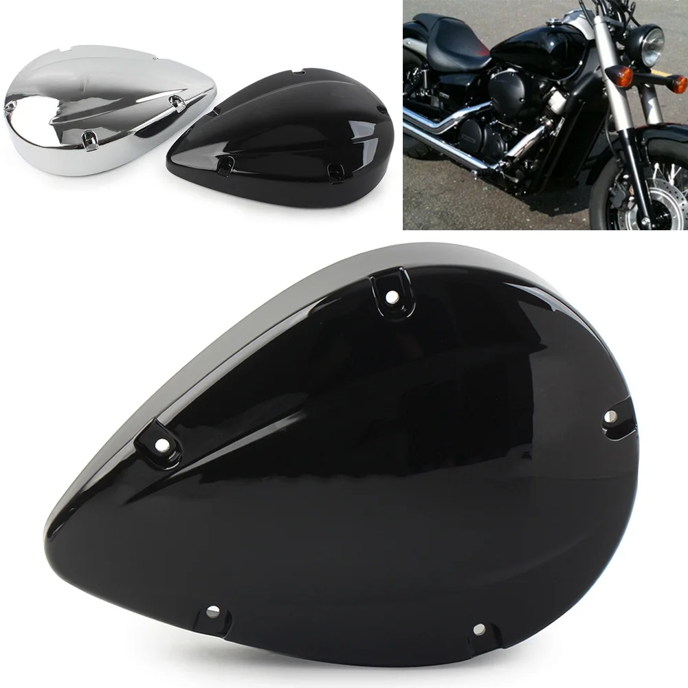 Motorbike Air Intake Cleaner Filter Cover Chrome/Glossy Black For Honda Shadow Aero 750 VT750C Spirit VT750C2