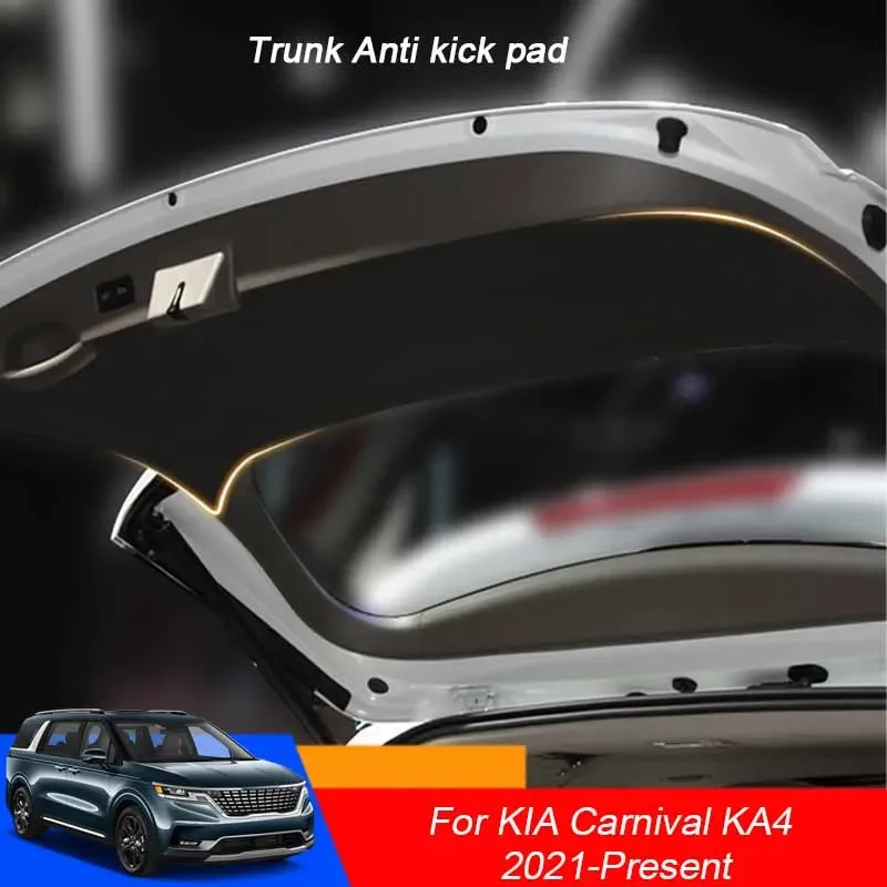 

For KIA CARNIVAL KA4 2021-2025 Car PU Leather Mats Anti-kick Cushion Trunk Weather Dustproof Protection Tailgate Pad Accessories