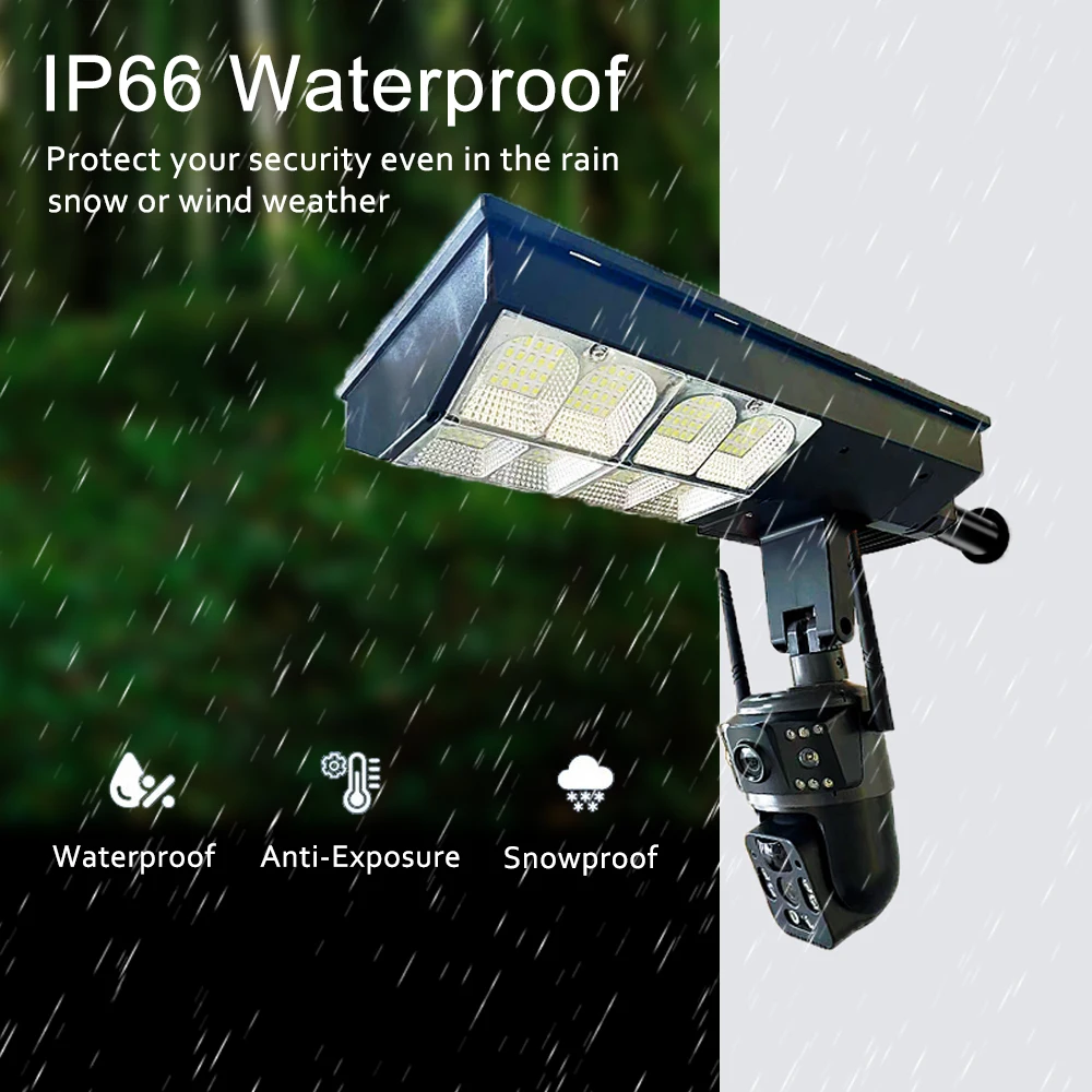 V380 Pro 12MP 8K Solar Cameras Wifi Outdoor 4G Sim Card Dual Lens Triple Screen 10x Zoom CCTV IP66 PIR Human Detection Camera