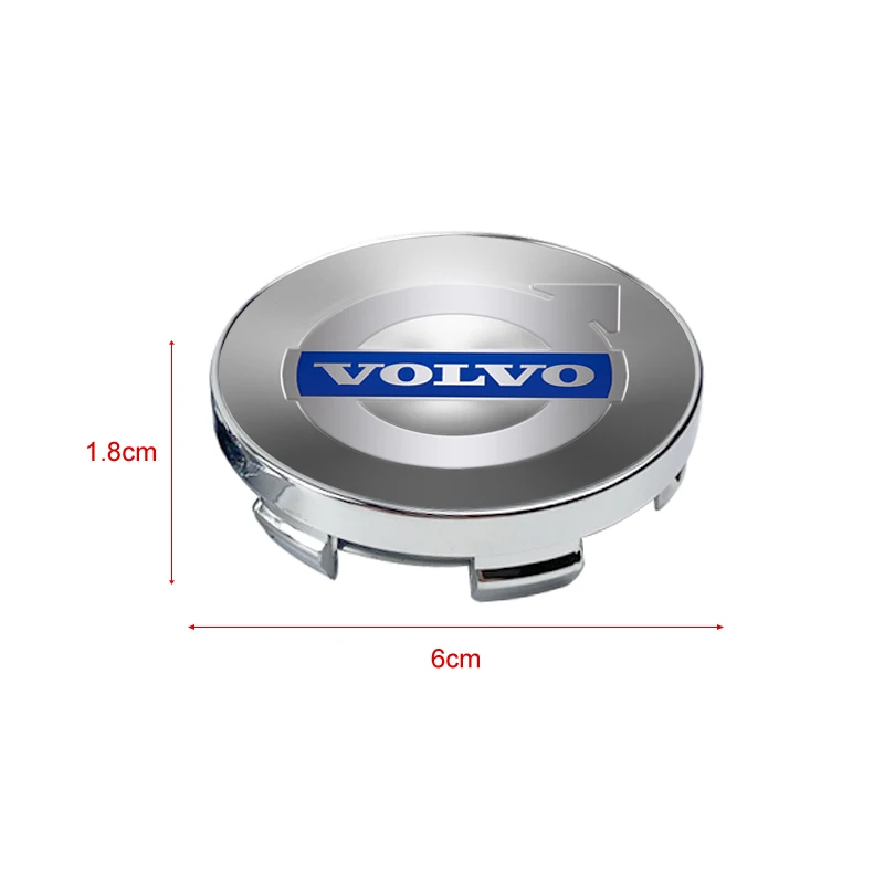 4PCS 56/60mm Wheel Center Cap Logo Hub Cover Badge Emblem For Volvo S60 V40 V50 V60 Xc60 Xc90 Fh Truck S40 Xc70 C30 S80 Xc40 S80