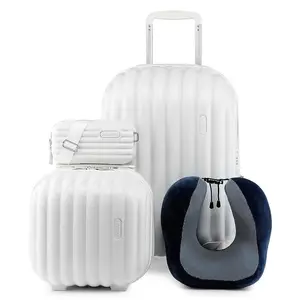 on Luggage Airline Approved with Spinner Wheels, Hardside 20 Inch Carryon Suitcases with TSA Lock2 piece, White