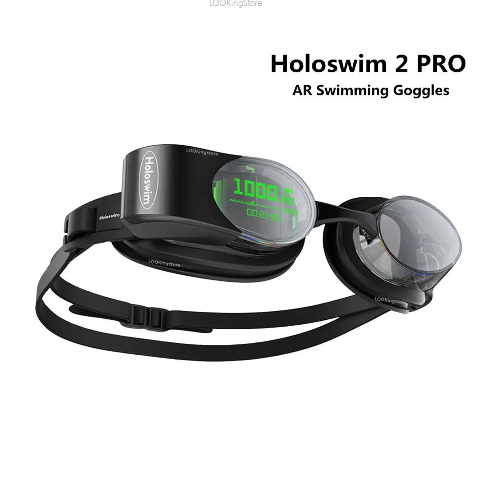Holoswim 2 Pro AR نظارات السباحة الذكية مكافحة الضباب نظارات السباحة جهاز تعقب للياقة البدنية عرض في الوقت الحقيقي للسباحة