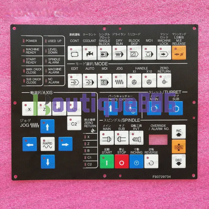 Imagem -02 - Teclado Membrana para Miyano F93729734 Torno Botão Film Protetor