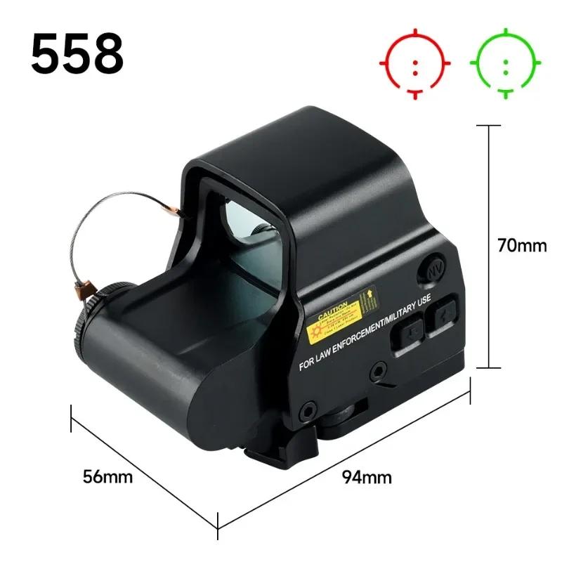 558 rot/grün Punkt holo graphisches Visier taktische optische Jagd reflex visier Zielfernrohr reflex kompaktes Zielfernrohr für 20mm Schienen halterung