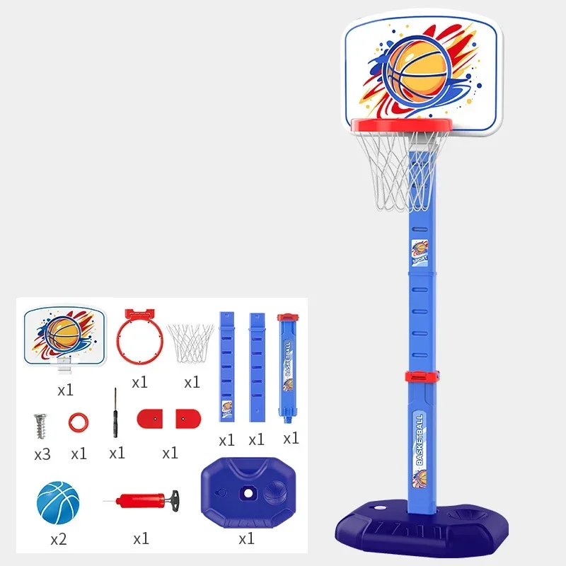 77-140Cm Toddler Adjustable Basketball Hoop Stand with Baseball Ejection Outdoor Indoor Ball Games Sport Backboard Children Toy