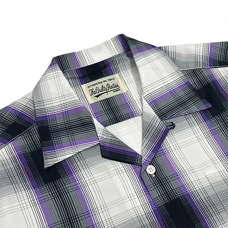 

WACKO MARIA винтажная рубашка-кардиган в перекрестную полоску, высокое качество, модная простая рубашка с длинными рукавами и карманами, мужские и женские топы для пар