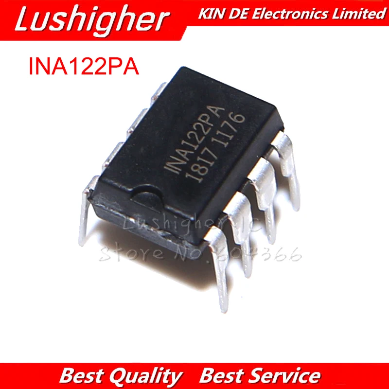 10pcs INA122PA DIP-8 INA122P DIP8 INA122 DIP 122PA IC OPAMP INSTR 120KHZ