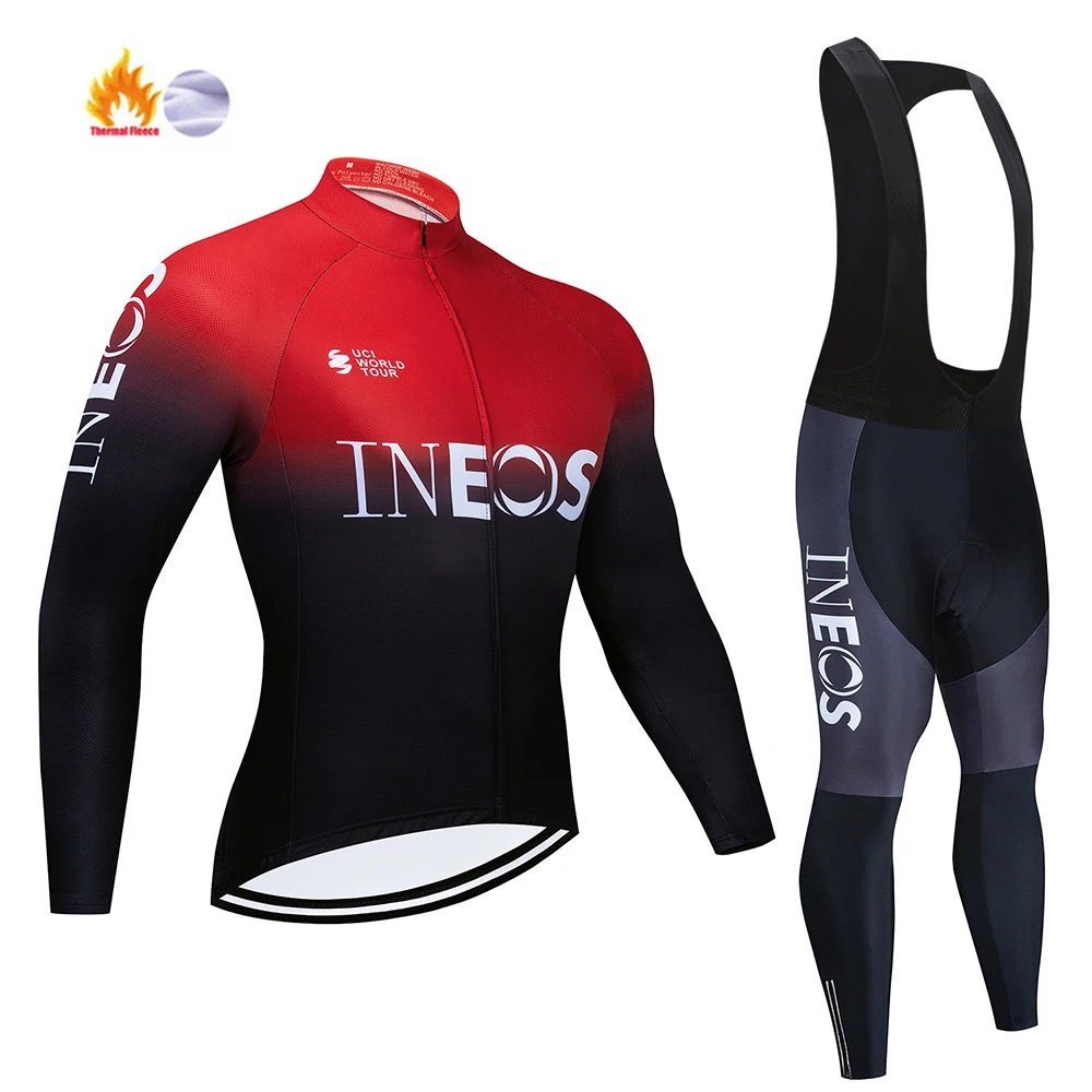 

Зима 2029, комплект велосипедных трикотажных изделий INEOS, одежда для горного велосипеда Maillot Ropa Ciclismo Invierno, велосипедная термофлисовая одежда для велоспорта