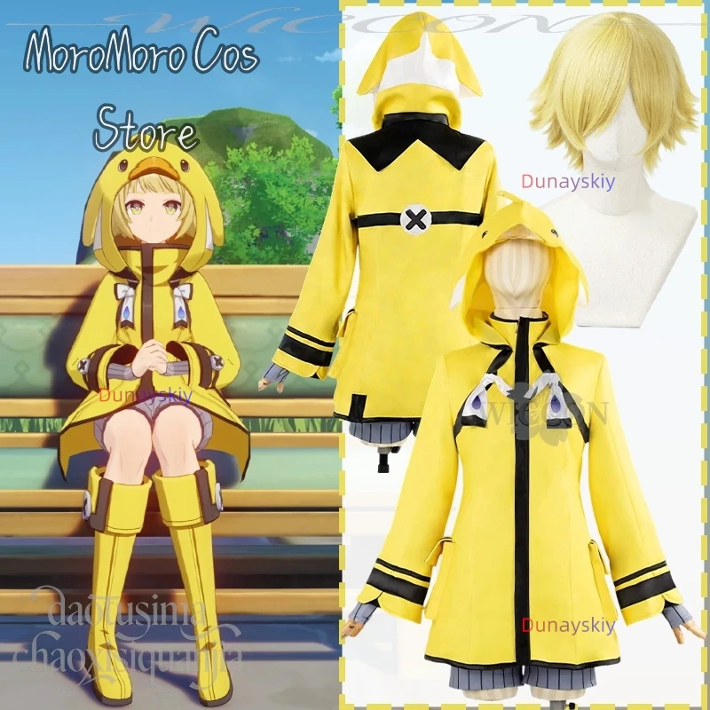 

Аниме-игра Genshin Impact Косплей Miliastra Arcanum New תחidikות Little Yellow Duck Coat Kawaii Suit Lumine 코스프레 Парики Рождество