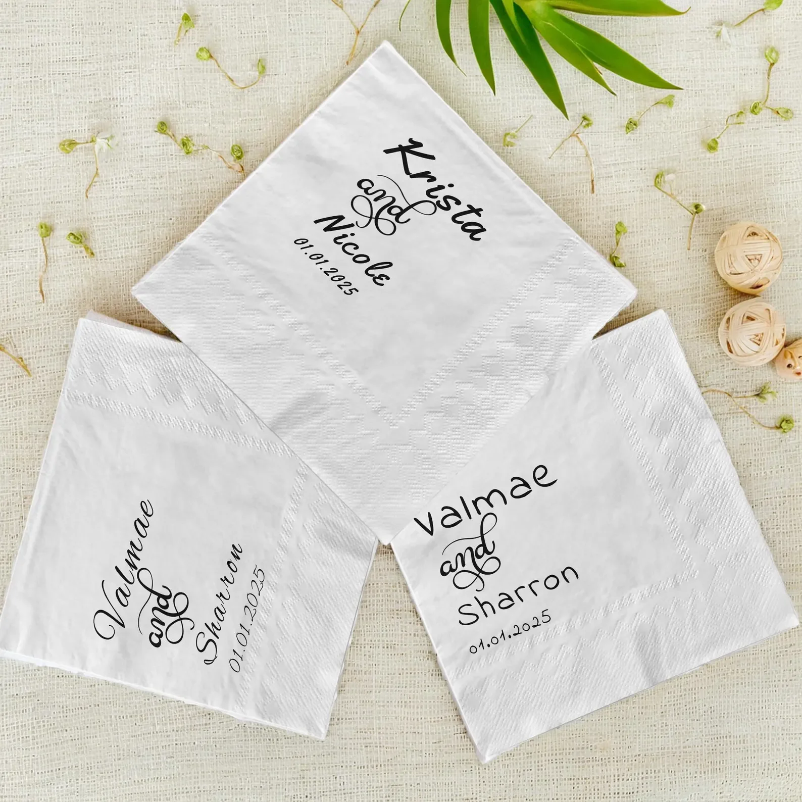 50 Custom Napkins For Party, Personalized Wedding Napkins, Proposal Bridesmaid Monogram Cocktail Napkin, Special Engagement Napk