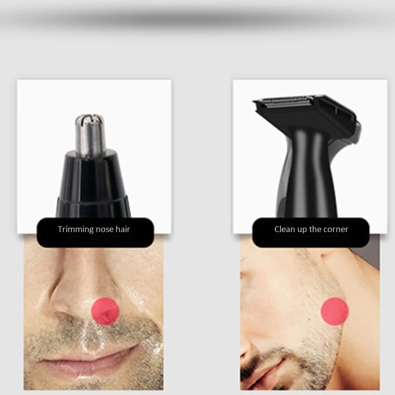 A01V-2In1 recortador eléctrico de nariz y oreja para hombres, afeitadora recargable, depilación, recortador de cejas, Kit de herramientas de cuidado facial seguro y duradero