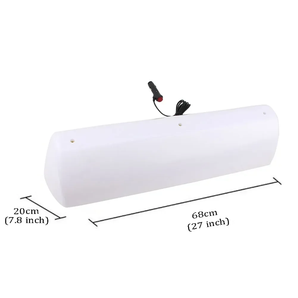 

27" Long Cab Taxi Top Roof Sign Light Lamp 12V Indicator Car Super Bright Light